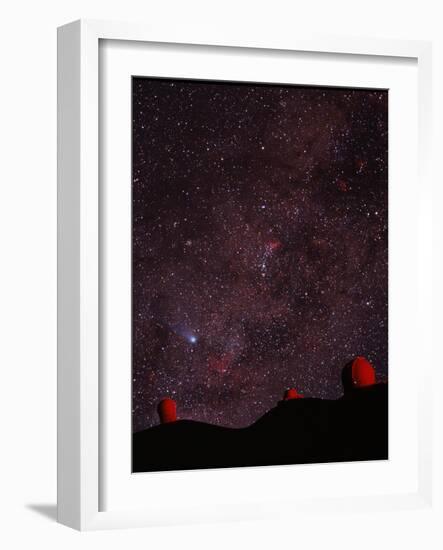 Composite Image of Halley's Comet & Mauna Kea-Magrath Photography-Framed Photographic Print