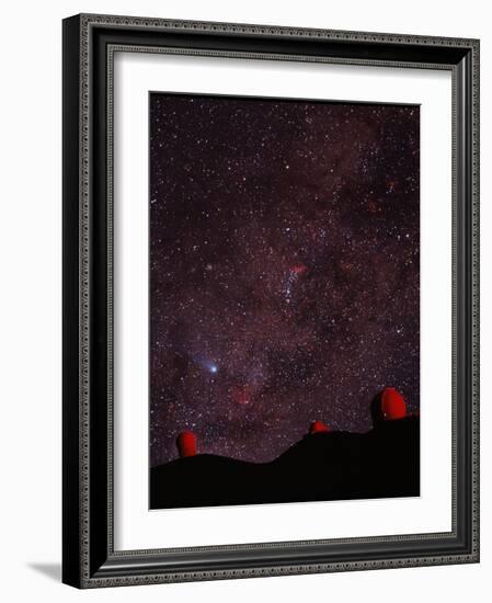 Composite Image of Halley's Comet & Mauna Kea-Magrath Photography-Framed Photographic Print