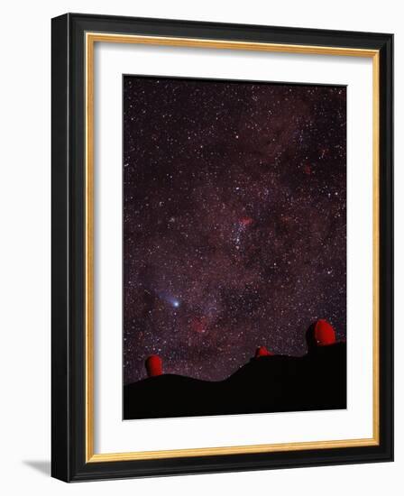 Composite Image of Halley's Comet & Mauna Kea-Magrath Photography-Framed Photographic Print