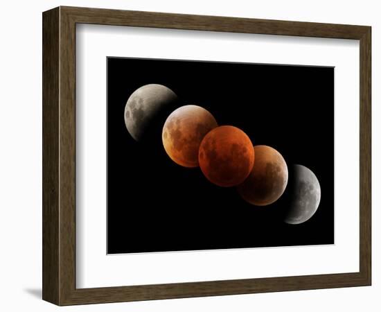 Composite Image of Lunar Eclipse-null-Framed Photographic Print