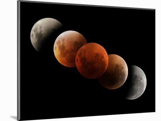 Composite Image of Lunar Eclipse-null-Mounted Photographic Print