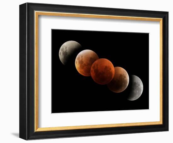 Composite Image of Lunar Eclipse-null-Framed Photographic Print