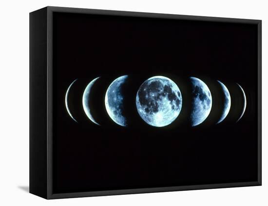 Composite Image of the Phases of the Moon-Dr. Fred Espenak-Framed Premier Image Canvas