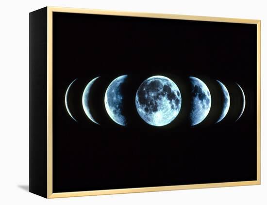 Composite Image of the Phases of the Moon-Dr. Fred Espenak-Framed Premier Image Canvas
