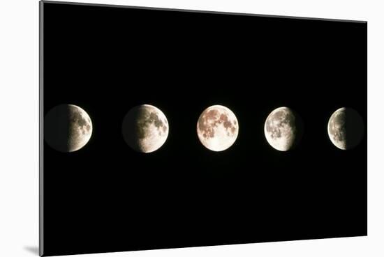 Composite Image of the Phases of the Moon-John Sanford-Mounted Photographic Print