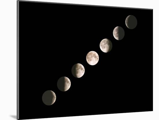 Composite Image of the Phases of the Moon-John Sanford-Mounted Photographic Print