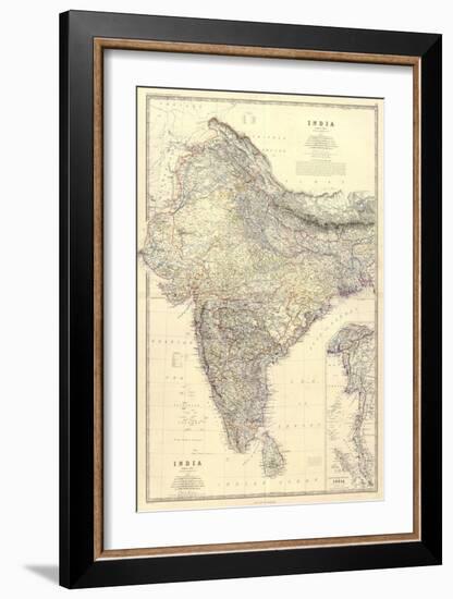 Composite: India, c.1861-Alexander Keith Johnston-Framed Art Print