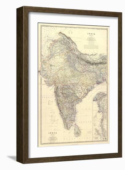 Composite: India, c.1861-Alexander Keith Johnston-Framed Art Print