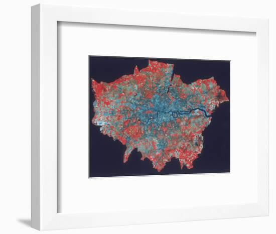 Composite Landsat False Colour Image of Greater London, 1979-null-Framed Giclee Print