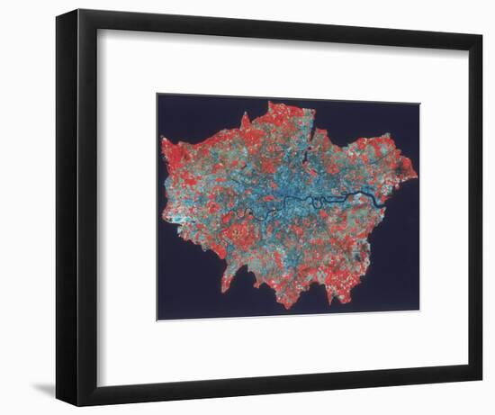 Composite Landsat False Colour Image of Greater London, 1979-null-Framed Giclee Print