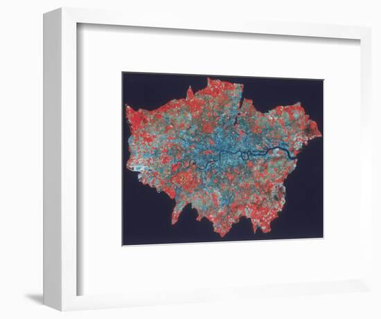 Composite Landsat False Colour Image of Greater London, 1979-null-Framed Giclee Print