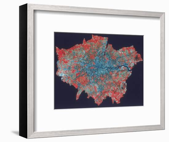 Composite Landsat False Colour Image of Greater London, 1979-null-Framed Giclee Print