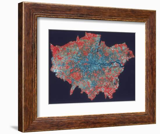 Composite Landsat False Colour Image of Greater London, 1979-null-Framed Giclee Print