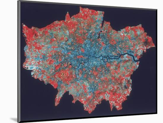 Composite Landsat False Colour Image of Greater London, 1979-null-Mounted Giclee Print