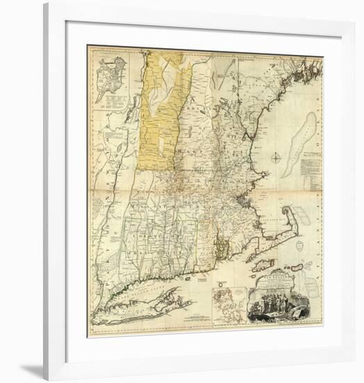 Composite: New England, c.1776-Thomas Jefferys-Framed Art Print