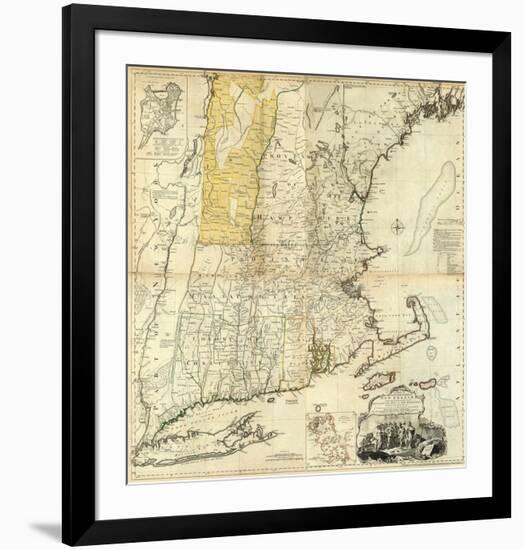 Composite: New England, c.1776-Thomas Jefferys-Framed Art Print