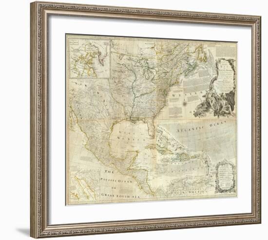 Composite: North America, c.1776-Thomas Jefferys-Framed Art Print