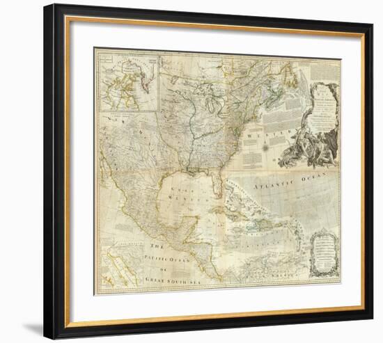 Composite: North America, c.1776-Thomas Jefferys-Framed Art Print