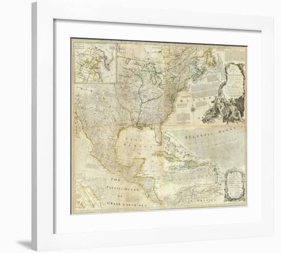 Composite: North America, c.1776-Thomas Jefferys-Framed Art Print