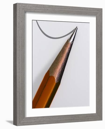 Composite of Pencil Drawing of a Smiley Face-null-Framed Photographic Print