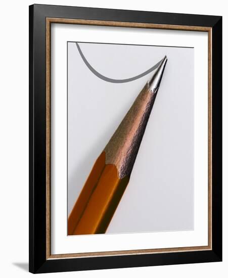 Composite of Pencil Drawing of a Smiley Face-null-Framed Photographic Print