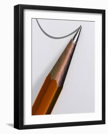 Composite of Pencil Drawing of a Smiley Face-null-Framed Photographic Print