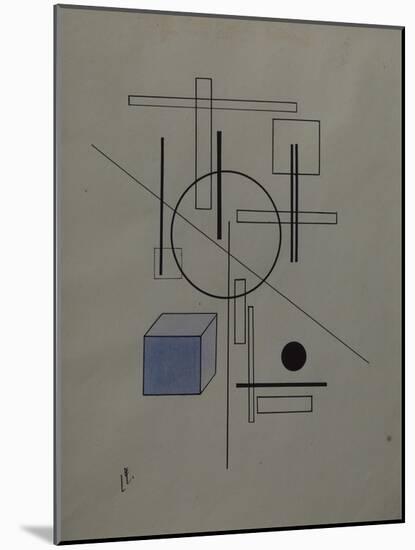 Composition, 1920-El Lissitzky-Mounted Giclee Print