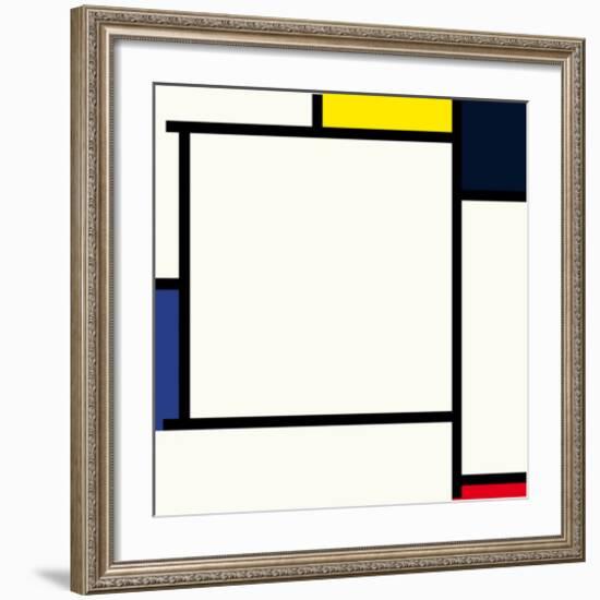 Composition 2, 1922-Piet Mondrian-Framed Premium Giclee Print