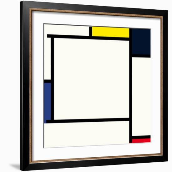 Composition 2, 1922-Piet Mondrian-Framed Premium Giclee Print