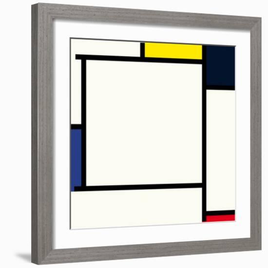 Composition 2, 1922-Piet Mondrian-Framed Premium Giclee Print