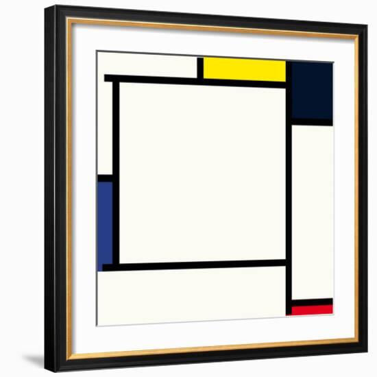 Composition 2, 1922-Piet Mondrian-Framed Premium Giclee Print