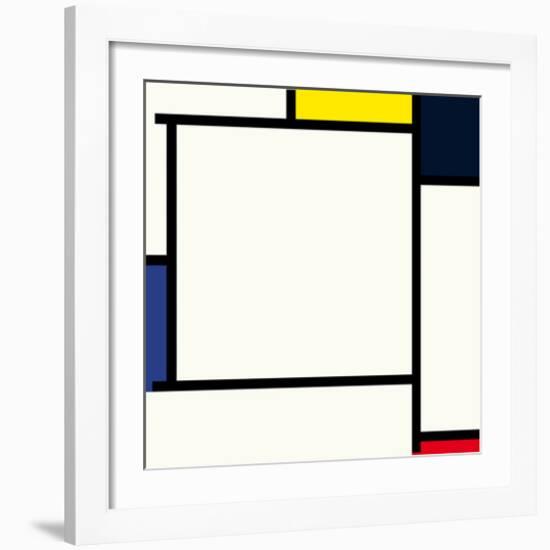 Composition 2, 1922-Piet Mondrian-Framed Premium Giclee Print