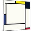 Composition 2, 1922-Piet Mondrian-Mounted Premium Giclee Print