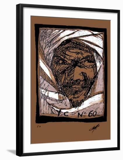 Composition 60 fond beige-Yves Clerc-Framed Limited Edition