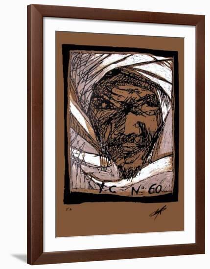 Composition 60 fond beige-Yves Clerc-Framed Limited Edition