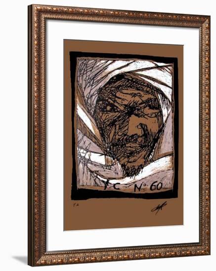 Composition 60 fond beige-Yves Clerc-Framed Limited Edition