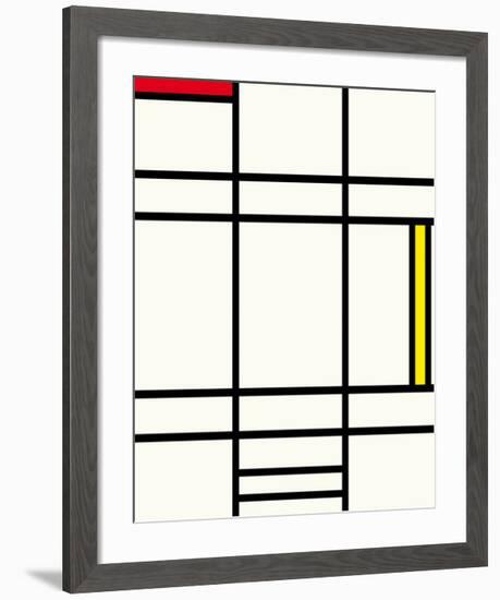 Composition avec jaune et rouge, 1938-Piet Mondrian-Framed Premium Giclee Print