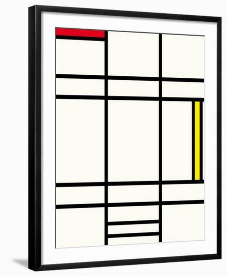 Composition avec jaune et rouge, 1938-Piet Mondrian-Framed Premium Giclee Print