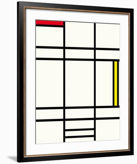 Composition avec jaune et rouge, 1938-Piet Mondrian-Framed Premium Giclee Print