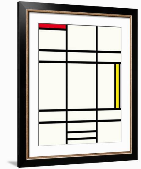 Composition avec jaune et rouge, 1938-Piet Mondrian-Framed Premium Giclee Print