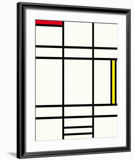 Composition avec jaune et rouge, 1938-Piet Mondrian-Framed Premium Giclee Print