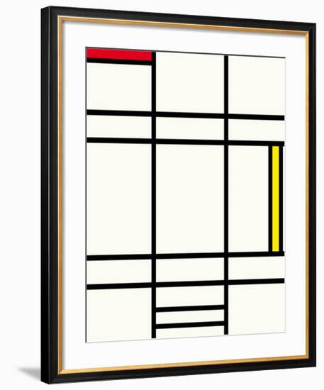 Composition avec jaune et rouge, 1938-Piet Mondrian-Framed Premium Giclee Print