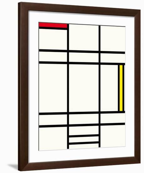 Composition avec jaune et rouge, 1938-Piet Mondrian-Framed Premium Giclee Print