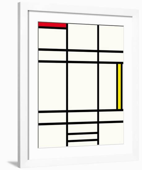 Composition avec jaune et rouge, 1938-Piet Mondrian-Framed Premium Giclee Print