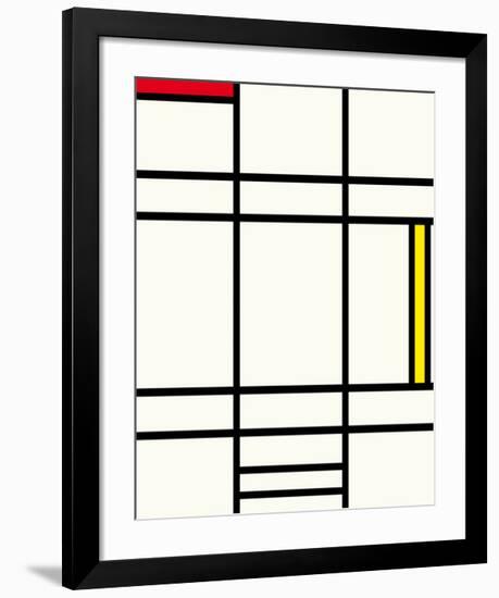 Composition avec jaune et rouge, 1938-Piet Mondrian-Framed Premium Giclee Print