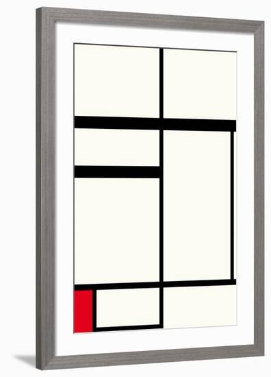 Composition avec rouge , noir et blanc, 1931-Piet Mondrian-Framed Premium Giclee Print