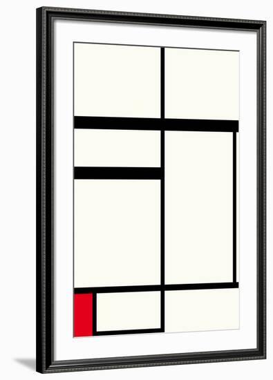 Composition avec rouge , noir et blanc, 1931-Piet Mondrian-Framed Premium Giclee Print