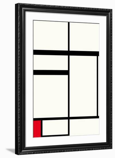 Composition avec rouge , noir et blanc, 1931-Piet Mondrian-Framed Premium Giclee Print