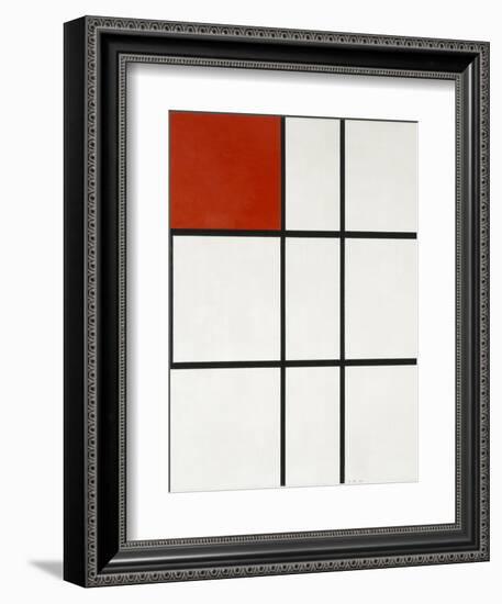 Composition B (No.II) with Red-Piet Mondrian-Framed Giclee Print