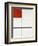 Composition B (No.II) with Red-Piet Mondrian-Framed Giclee Print